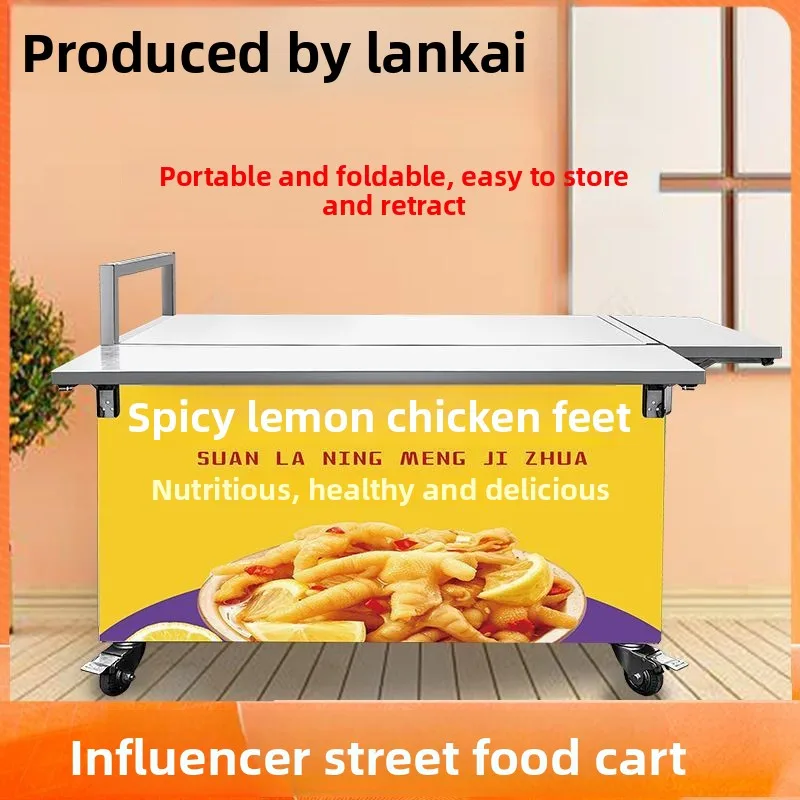 CX Outdoor Foldable Cart Night Market Stall  Multifunctional Snack  Wheeled Mobile Cart