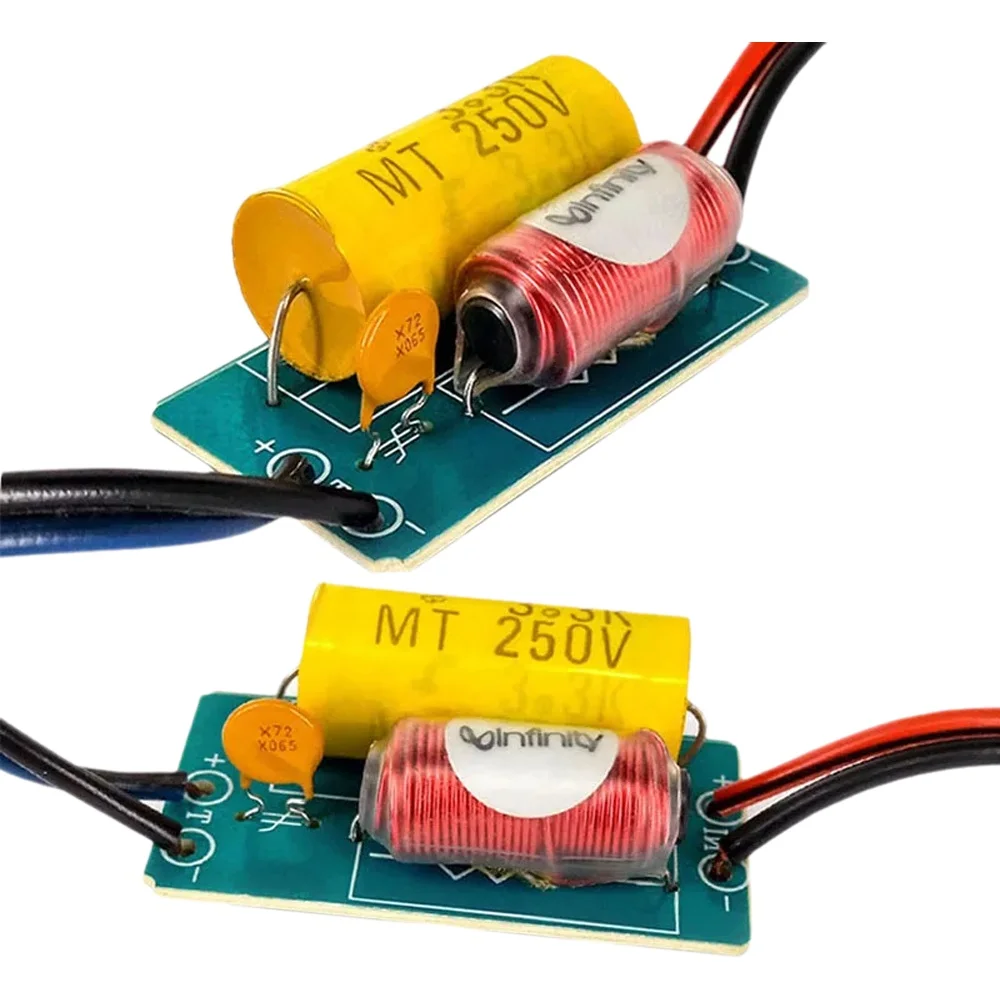 Tenghong 2 szt. Głośniki wysokotonowe Pure Audio z filtrami krzyżowymi 40W 4/6 Ohm, samochodowy tweeter, modyfikowany filtr 1-drożny, dzielnik częstotliwości DIY — zdjęcie produktu 7