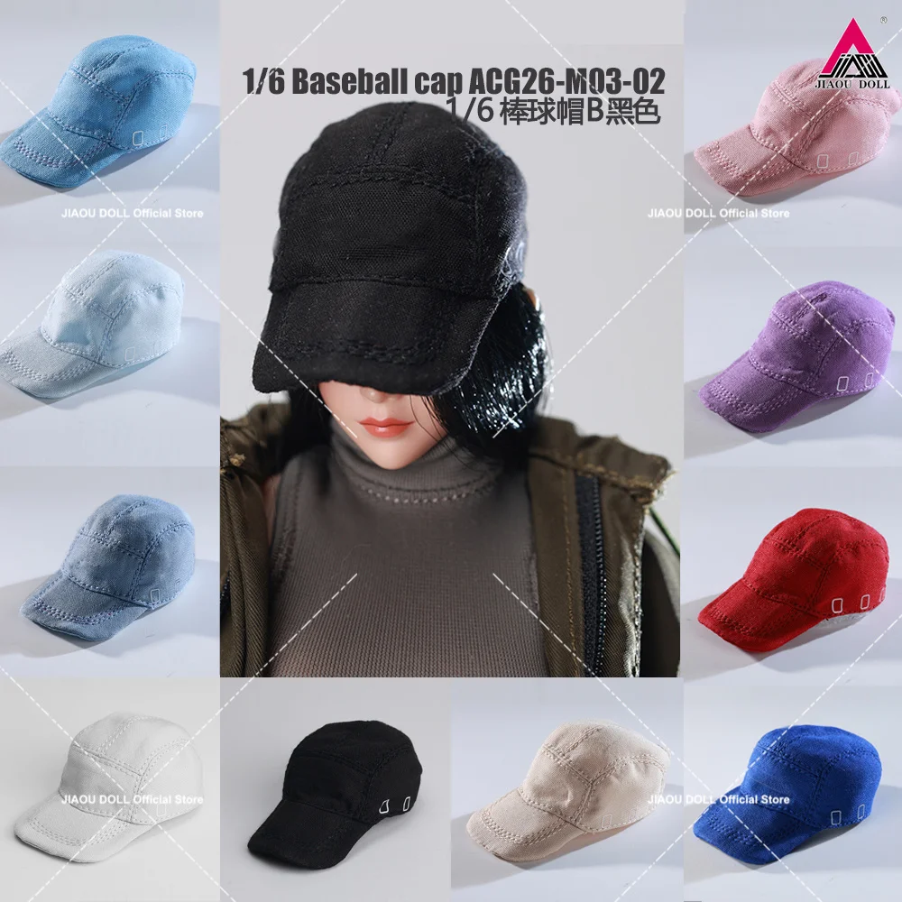 ACG26-M03-02 Modisches, lässiges Baseballkappen-Zubehör im Maßstab 1:6, passend für 12-Zoll-Actionfigurenkörper von weiblichen Soldaten
