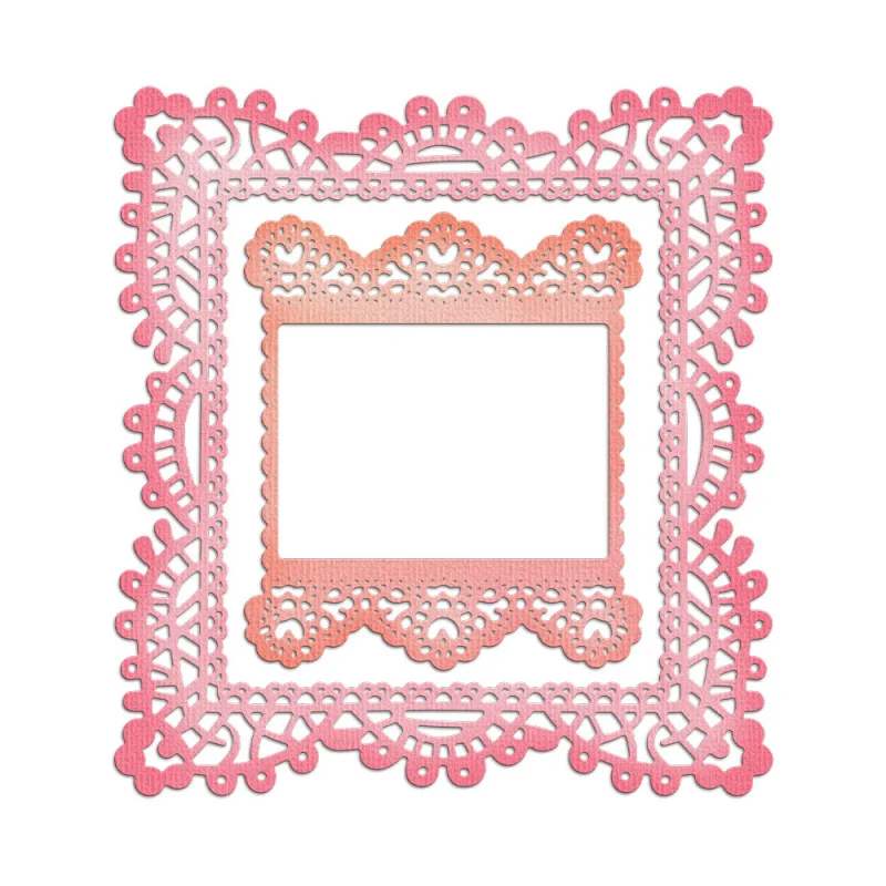 

Die-Cutting Flower Frame Shape Carbon Steel Die-Cut Mold for Card Making, Handmade Paper Art, Metal Embossing