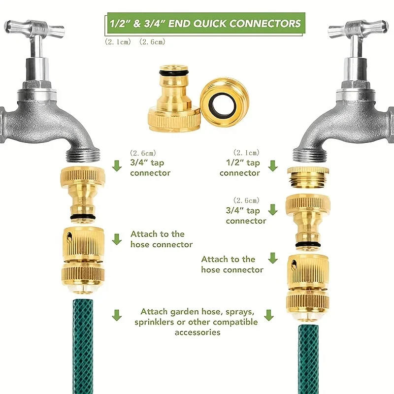 EU-Standard-Schlauchanschlüsse 6/12, Wasserhahn 1/2" 3/4", Schnellanschlüsse 1/2" Garten – Detail 6