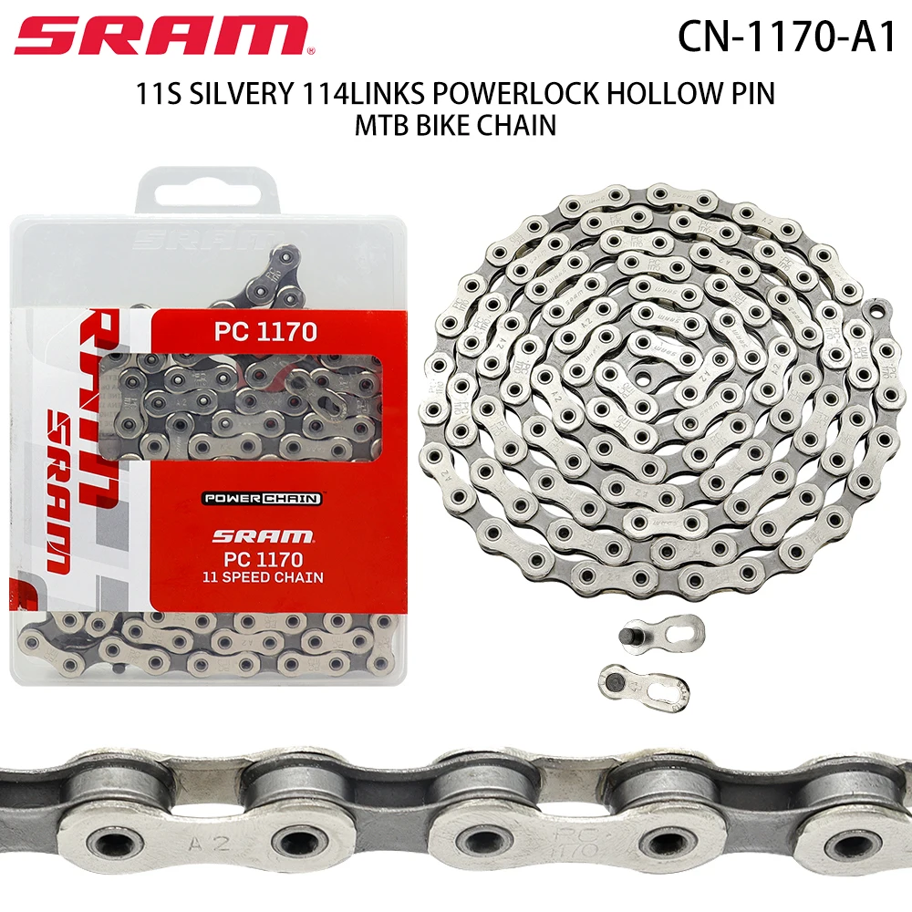 SRAM PC-1170 120links Bike Chain for MTB Power-lock Silvery-black 11 Speed 11s 11v Bicycle Chains Mountain Bike Original