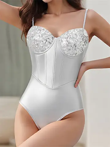 8 best sales चमकदार बॉडीसूट - №2