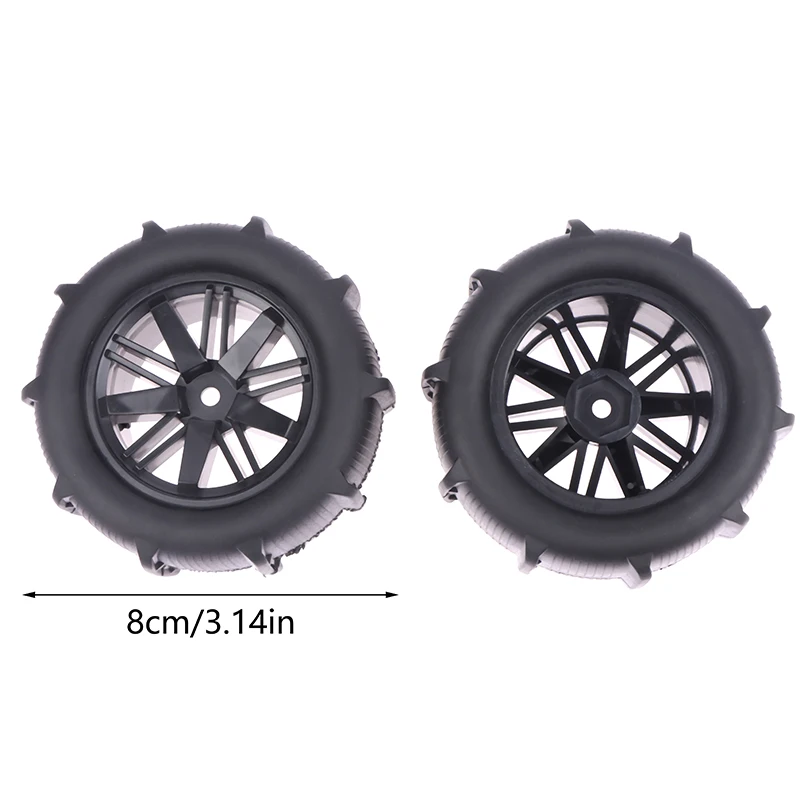 Pneu de neve Roda de pá para carro RC, caminhão, 144010, 124016, 124017, SCY16101Pro, 16102 Pro, MJX, 16207, 16208, 16209, 16210, 4 peças