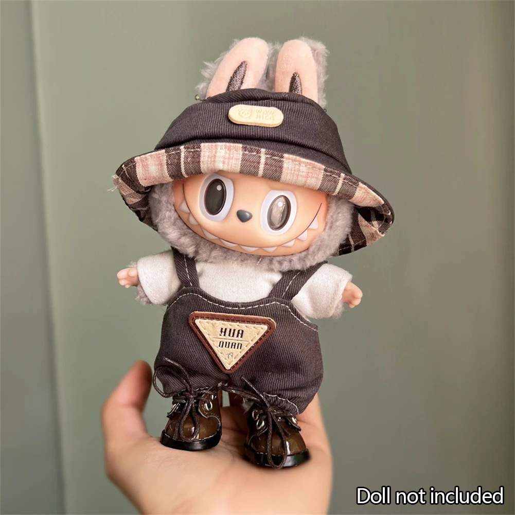 ファッション服ロパラブブ服衣装人形アクセサリー 15/17 センチメートルラブブ V2 V1 ぬいぐるみのサスペンダースーツ