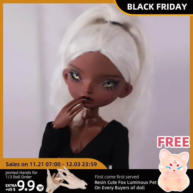 New BJD DOLL 1/6 Heart European And American Daily Mature Style Tanned Skin Mature Makeup Resin Toys Movable Joint Doll