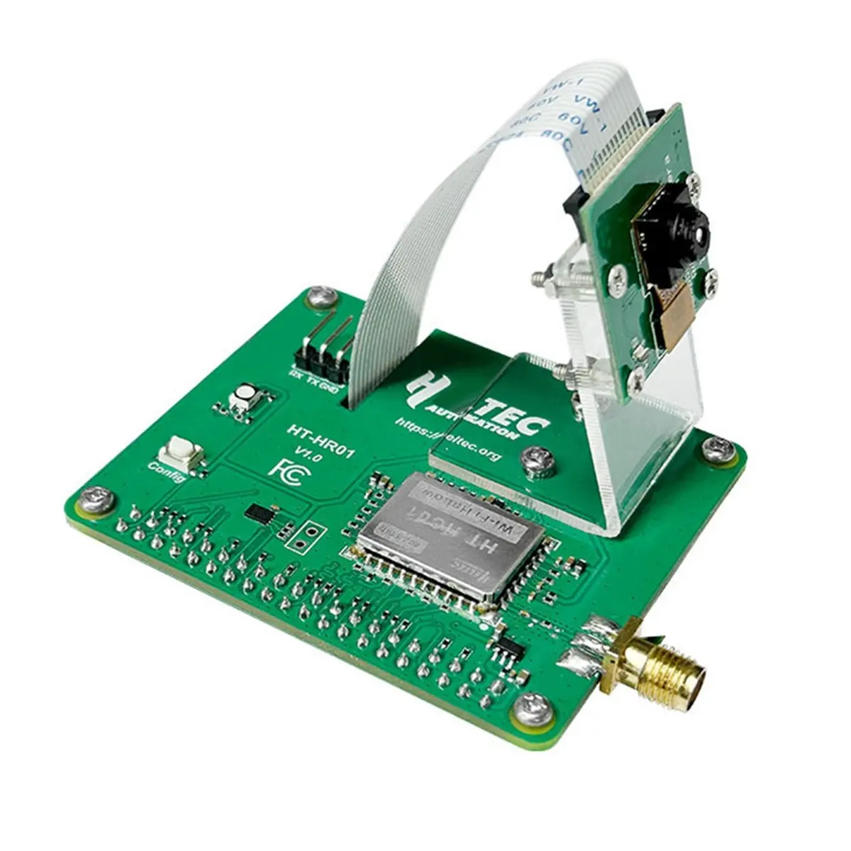 A003 HR01 WiFi HaLow Module Pi-CamLow for HAT 5MP Camera 2KM Range 32.5Mbps Mesh Networking