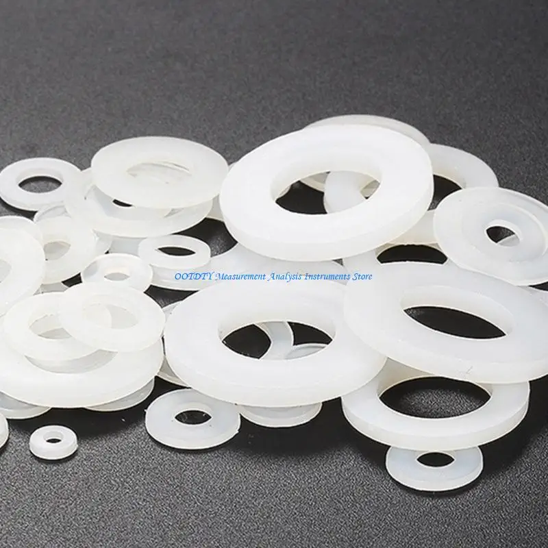 367D 60pcs High Quality Nylon Shims Washers White Plastic Washers Perfect For Home Improvement And Technical Maintenance