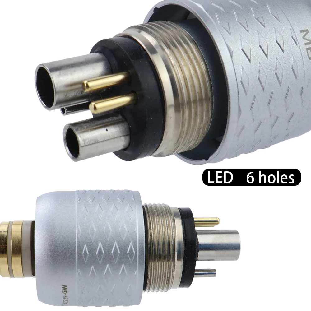 Dental 6Hole Quick Coupling Fiber Optic LED Coupler For Roto Quick High Speed Handpiece Dental Tools