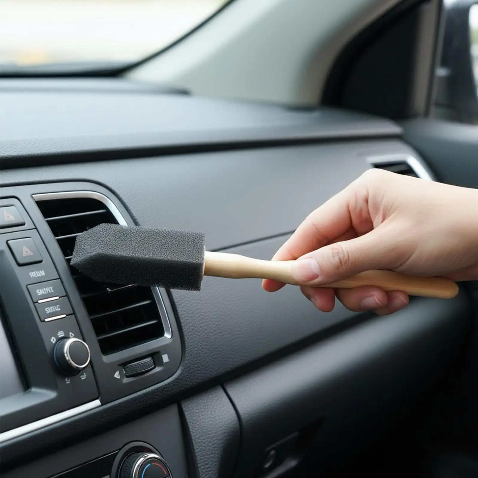 자동차 디테일링 브러쉬 휴대용 인체공학적 먼지 제거 도구 브러쉬 자동차 청소용 앞유리 직물 가구 자동차용