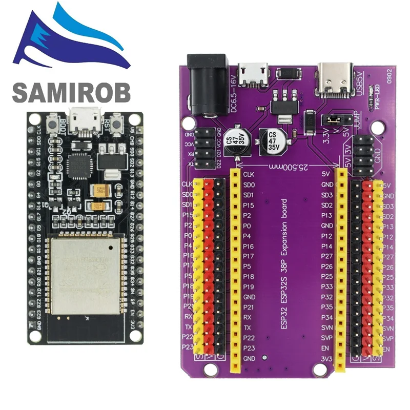 ESP32 Development Board TYPE-C/MICRO USB CP2102 WiFi+Bluetooth Dual Core ESP32-DevKitC-32 ESP-WROOM-32 Expansion Board 38PINS