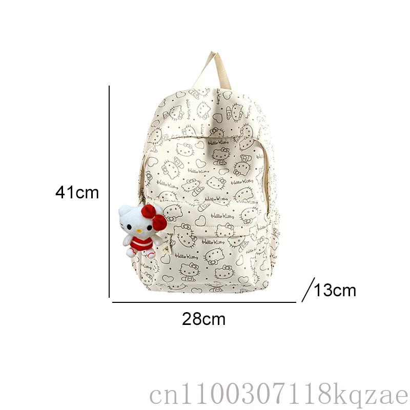  Hello Kitty Anime Backpack Cute Large Capacity School Bag for Students Commuter Travel Shoulder Bag Gift