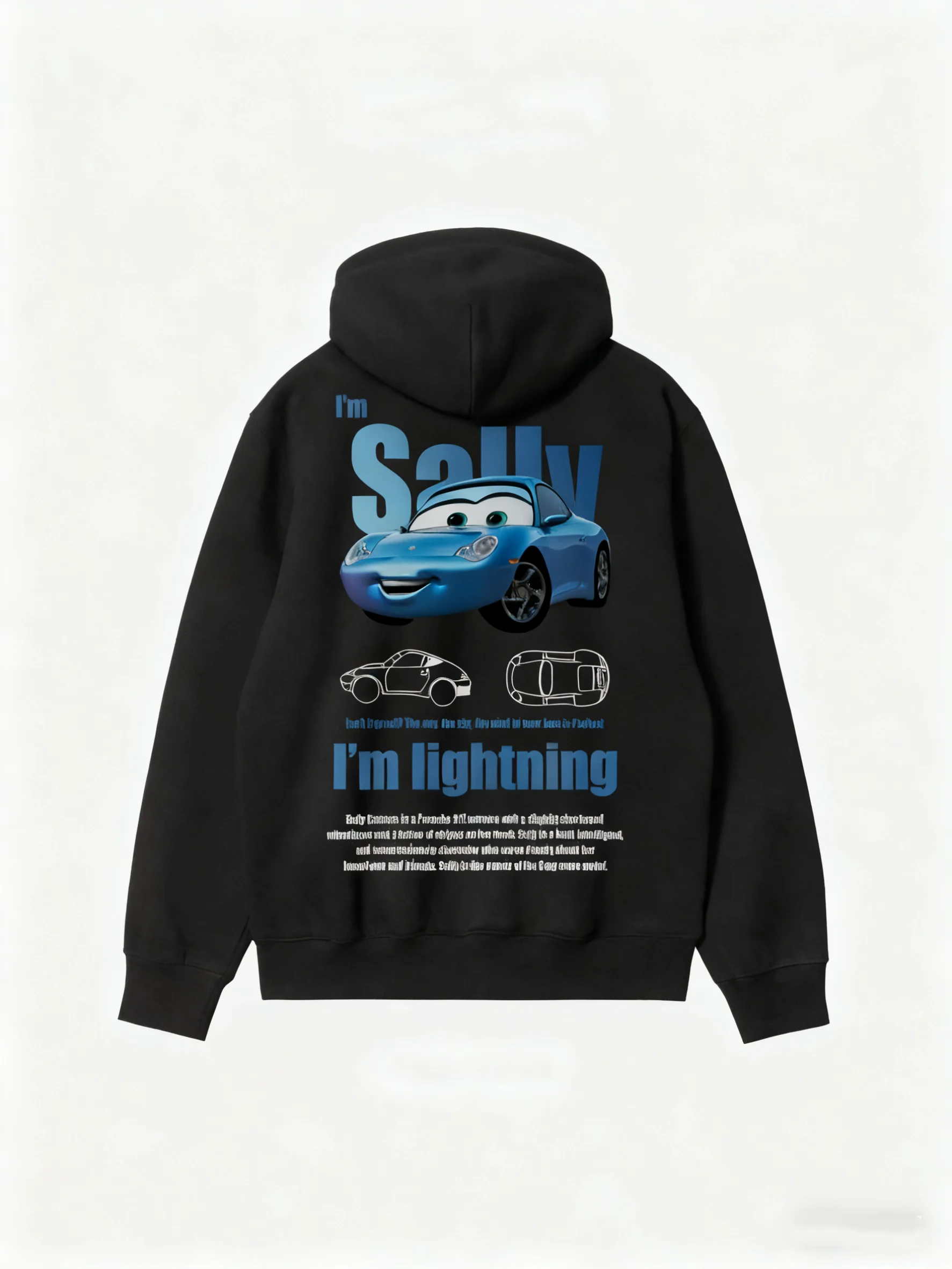 2025 New Disney Cars Lightning McQueen & Sally Embroidery Couple Hoodie Soft  Oversized Fit Exquisite Pattern For Girls and Boys