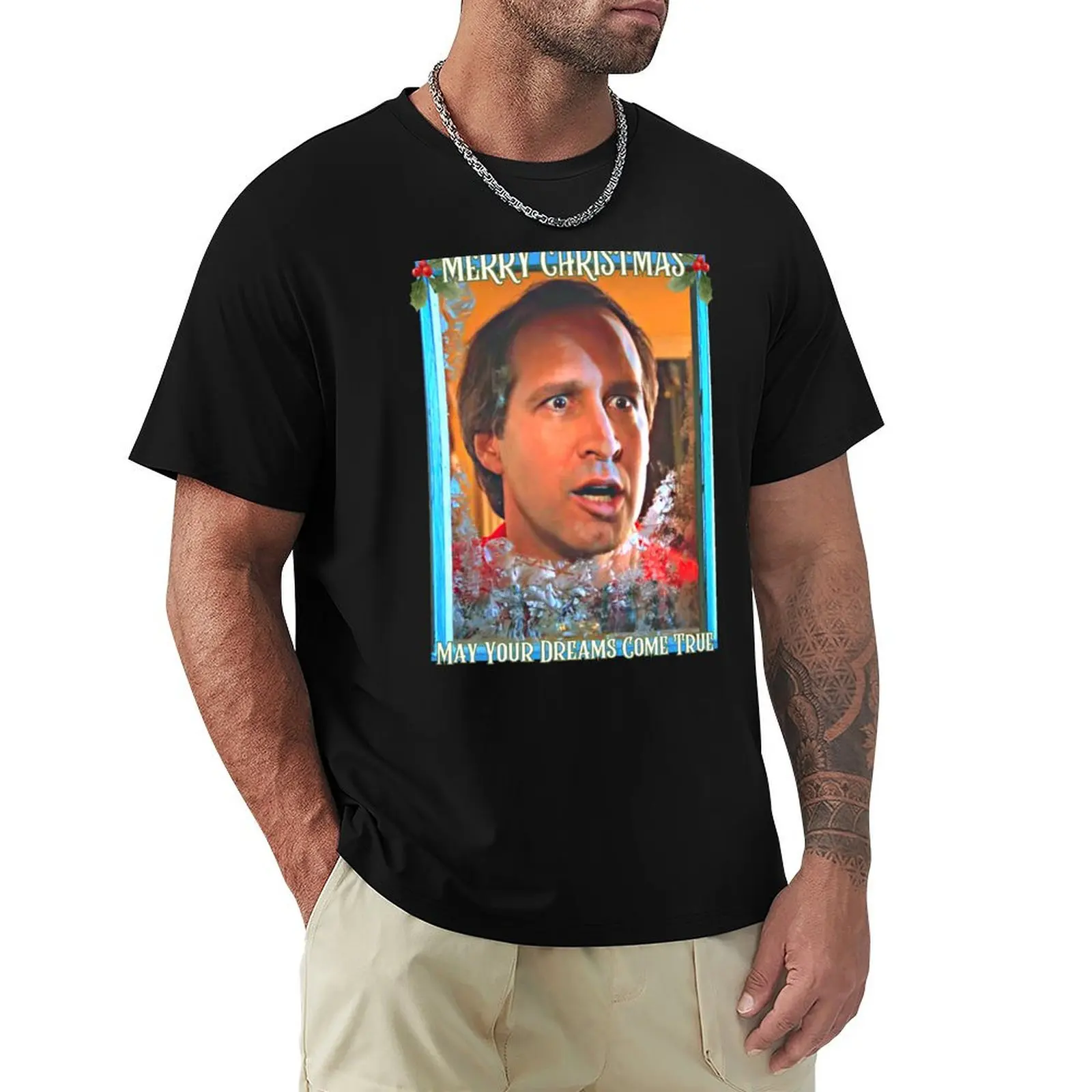 

Merry Christmas May Your Dreams Come True, Clark Christmas Vacation T-Shirt anime figures compression shirt men