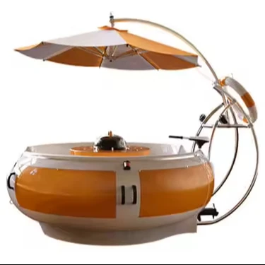 

Electric Donut BBQ Boat with Table, Seats and Parasol, Durable Leisure Boat for Family Water Entertainment