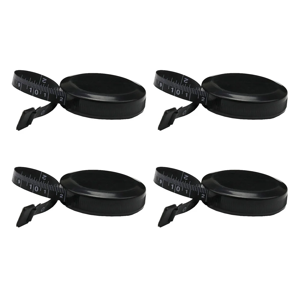 

4Pcs 150Cm Black Retractable Tape Measure Heavy Duty Plastic Ruler with Shockproof Cover for Carpentry Home DIY Precise Metric