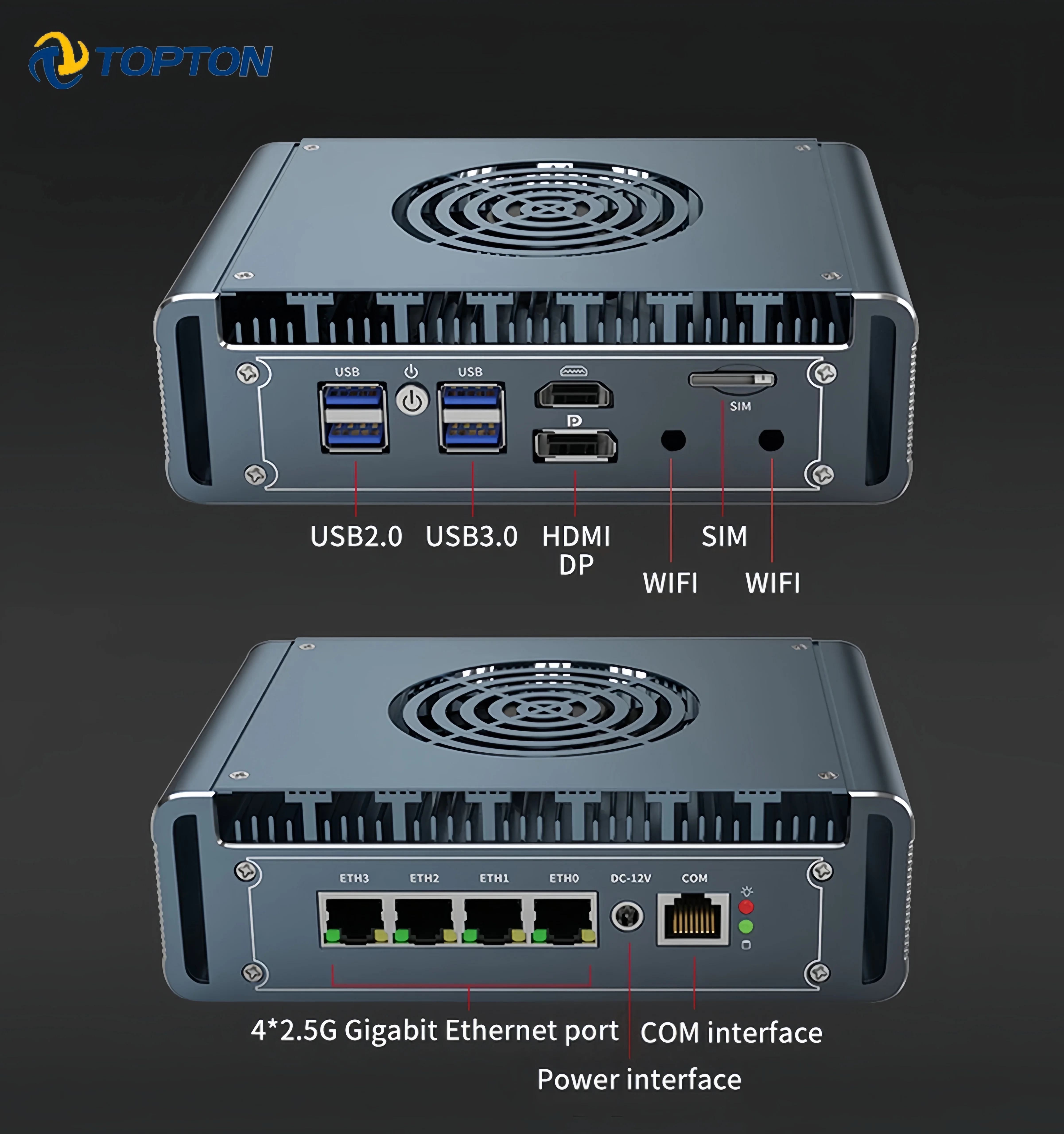 

Topton Metal Firewall Router Intel i3 1215U i7 13620H 8505 4x2.5G LAN i226-V DDR4 NVMe Proxmox OPNsense pfSense Mini PC Server