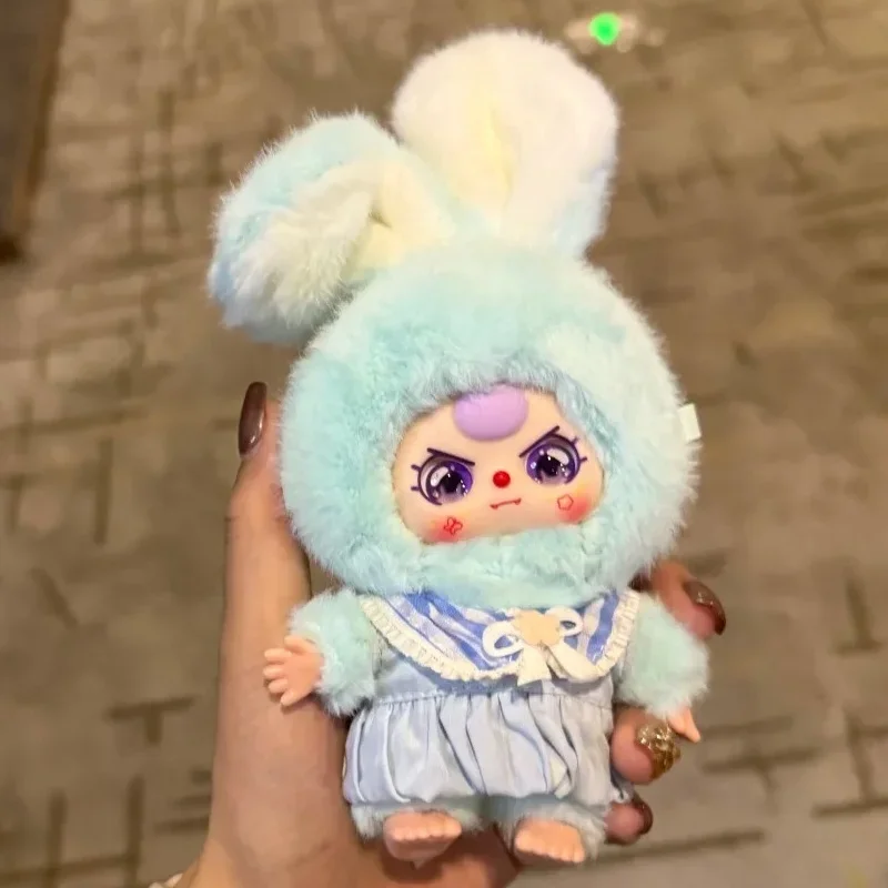 

New Baby Three Mini Rabbit Hair Velvet Blind Box Trendy Play Doll Slippery Doll Bag Pendant Action Figure Doll Birthday Gift