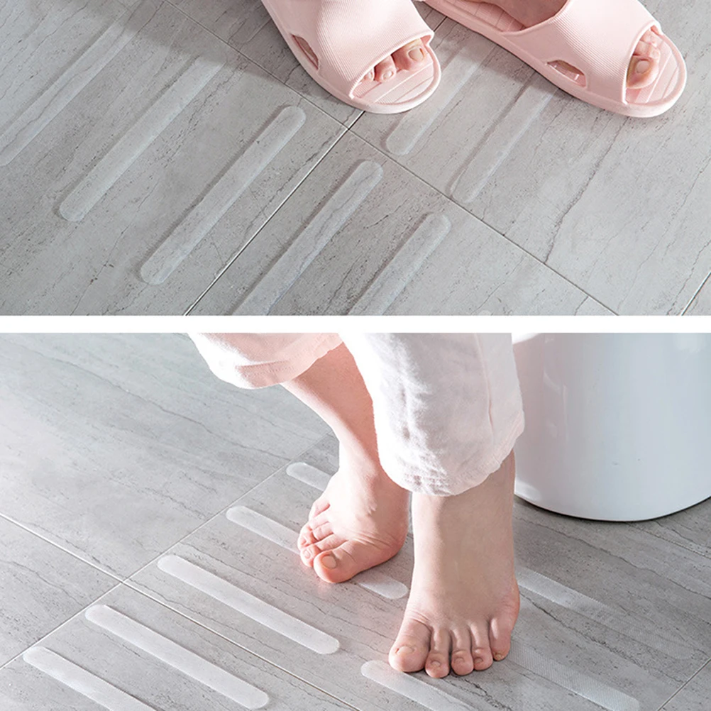 

15pcs Anti slip Stickers Transparent Tape Bathroom Kitchen Shower Bath Safety Strips Non slip Decals Effective