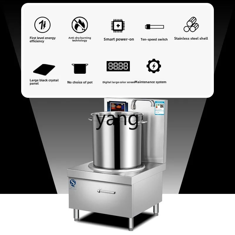 موقد حساء منخفض تجاري من LTT، موقد كهربائي مسطح ثلاثي الطور عالي الطاقة للمياه المغلي واللحوم المطهوة