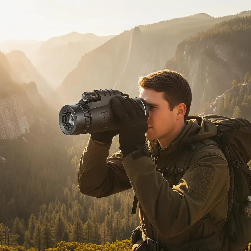 Handheld 40x60 Monocular Telescope 8000M Range Wide Angle Clear Image for Outdoor Adventure Hiking Travel