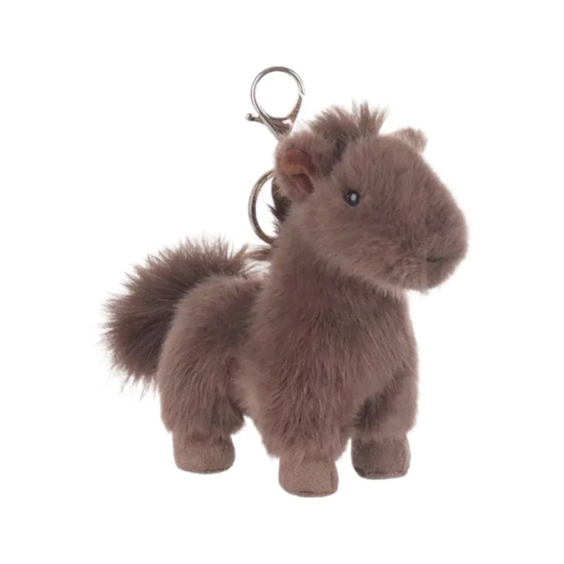 

Custom Brown Pony Plush Keychain - Adorable Fluffy Charm for Customizing Backpacks and Leather Bags