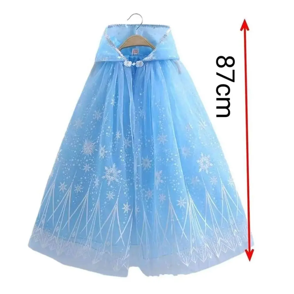 New Sequins Girls Princess Cape Cute Mesh Elegant Dress Cape Sweet Cosplay Girl Tulle Cloak Carnival Party
