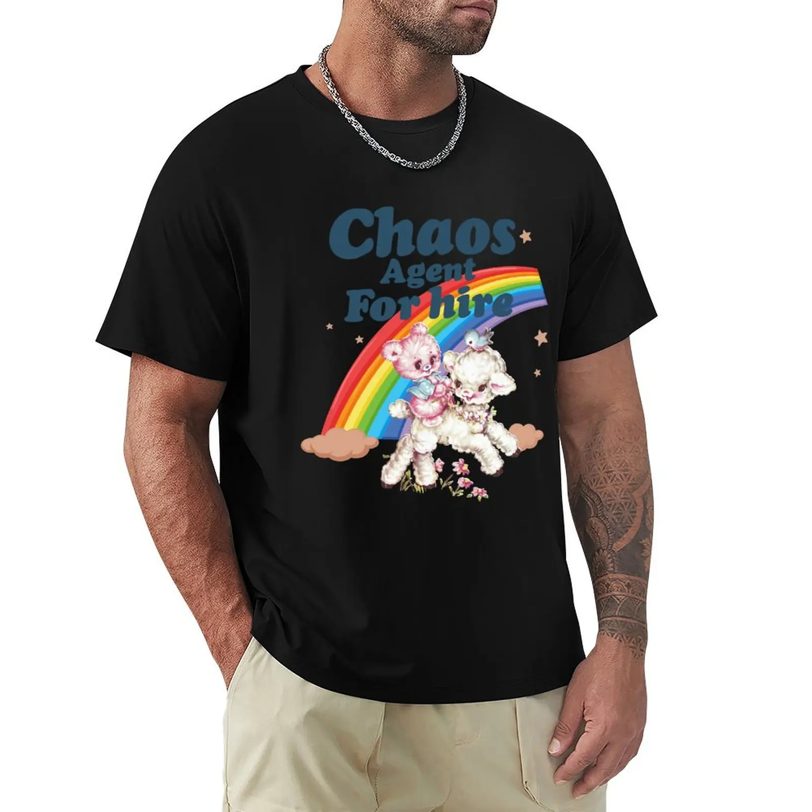 Chaos Agent for hire Merch T-Shirt Plus Size Outdoor Casual Top