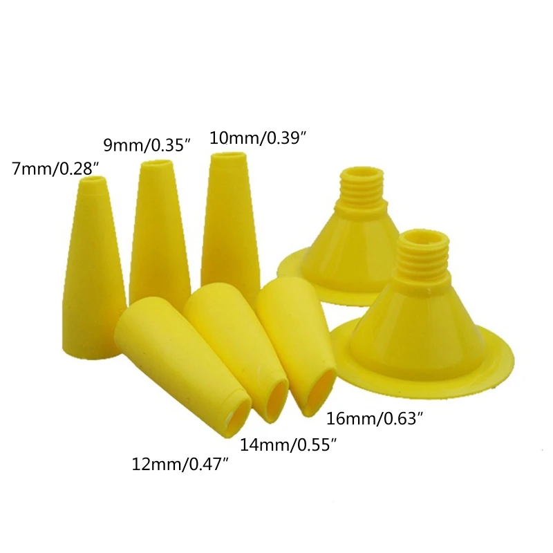 8 Cái/bộ Xúc Xích Mắc Súng Đầu 4-10 Mm Xoong Đầu Phun Bít Vòi Phun Cho Xúc Xích Và Số Lượng Lớn Bít Súng xúc Xích