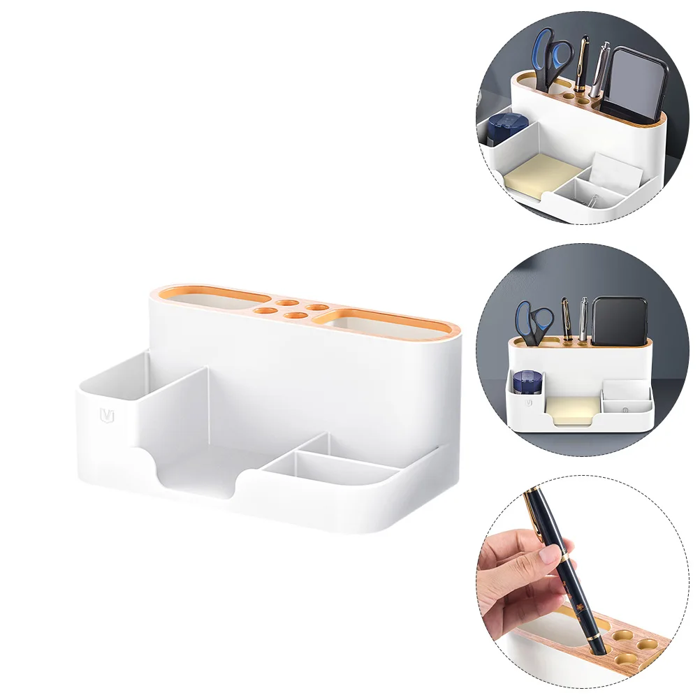 

Plastic Stationery Box Simple Desk ganizer Compact Lightweight Long Simple ganizing Box Lasting Use Easy to Clean