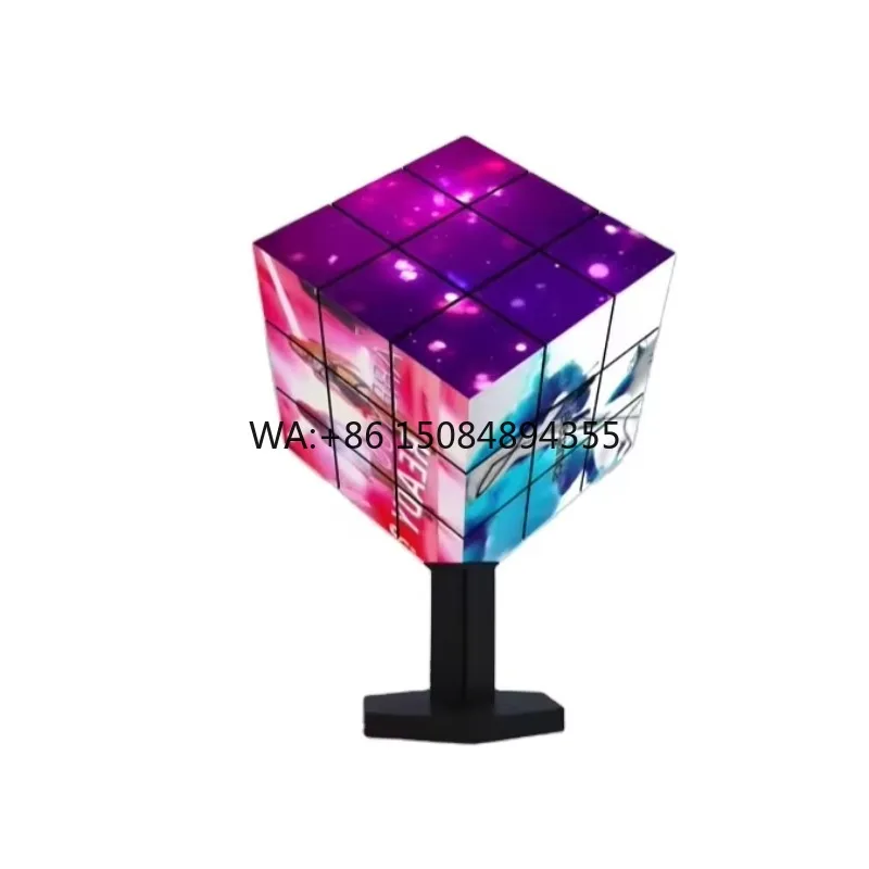 

Factory Customization P2.5 Indoor Creative Advertising 5 Sided 320*320mm Full Color LED Cube Display