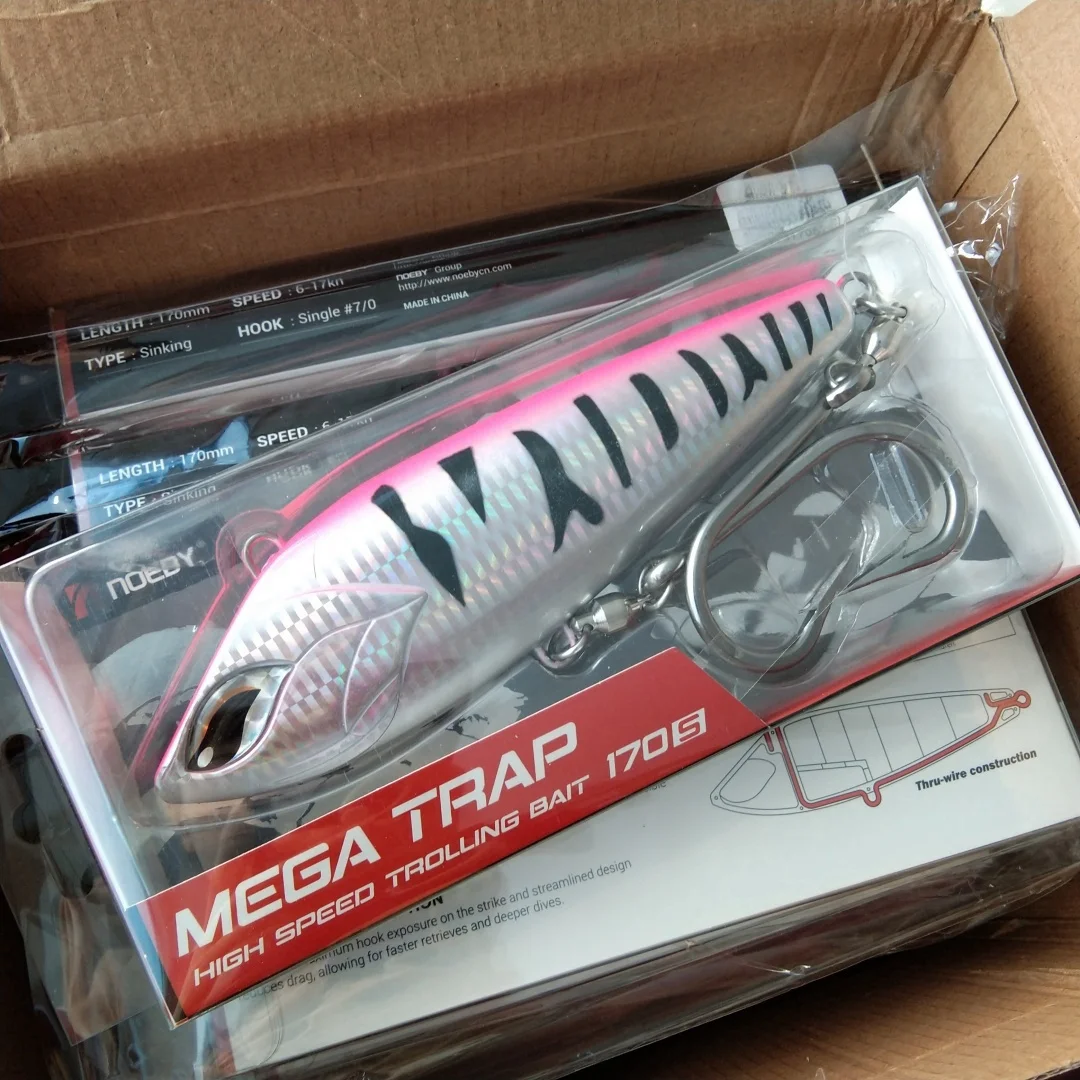 Noeby 1 Stück 170 mm 213 g sinkender Trolling-Köder: Perfekt zum Fangen von Thunfisch, Wahoo und Dorado beim Bootsangeln – Detail 7