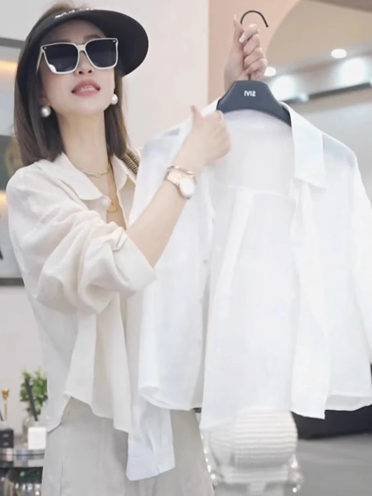 

Модная женская летняя солнцезащитная куртка 2026 года с воротником-стойкой, универсальная, для небольших размеров