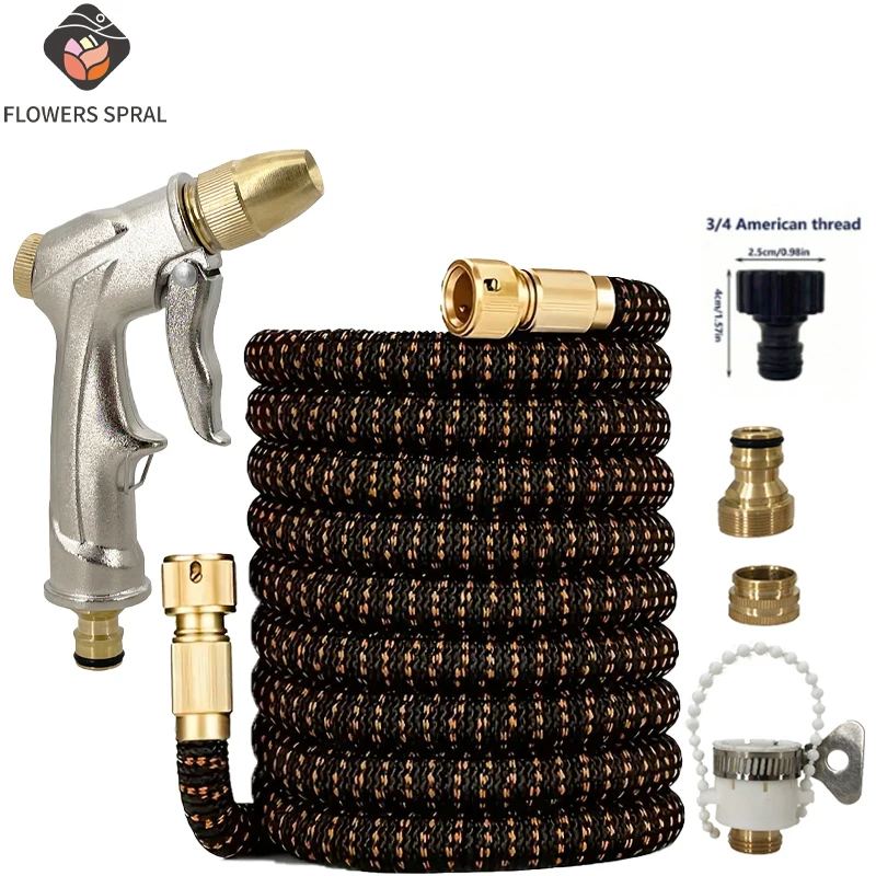 

Flexible Telescopic Garden Water Pipe, High-Pressure Metal Nozzle, Spray Cleaning Water Gun, Telescopic Garden Irrigation Pipe