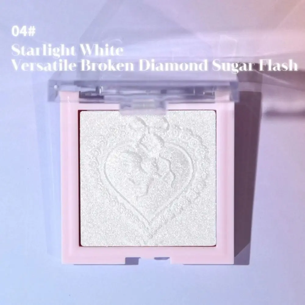 Love Angel Evidenziatore in polvere monocromatico High Gloss Peach Glitter Bronzer Evidenzia trucco Contorno Illuminatore Tavolozza per trucco