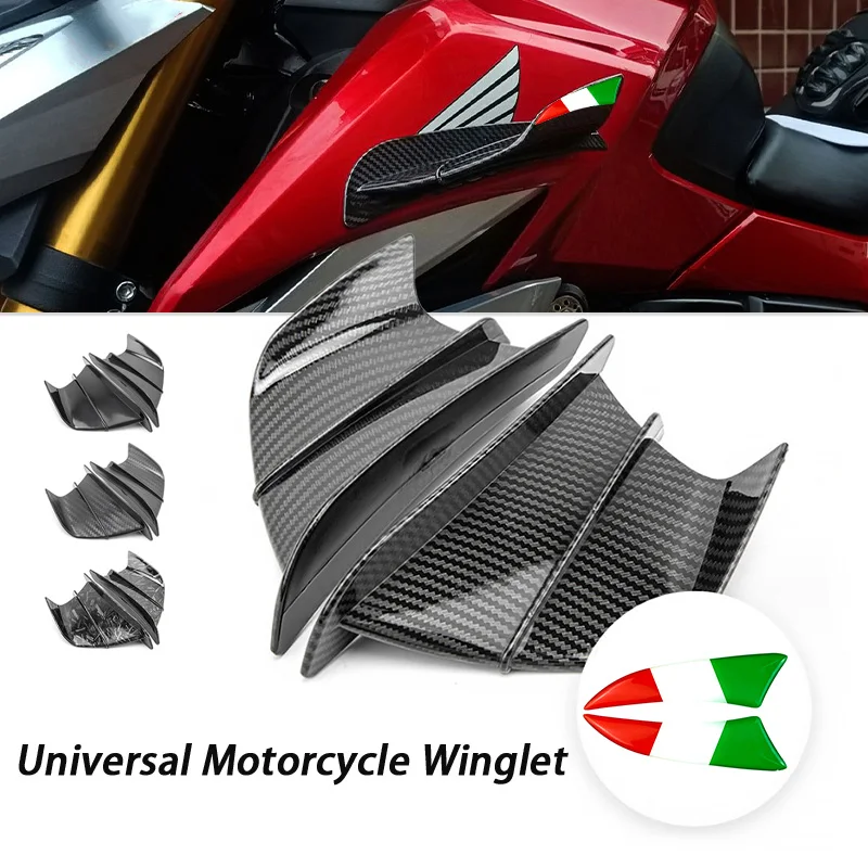 For Ducati 899 959 1198 1198S 1199 1299 Panigale V4 V4S V4R V2 Supersport S Motorcycle Winglet Aerodynamic Wing Kit Spoiler