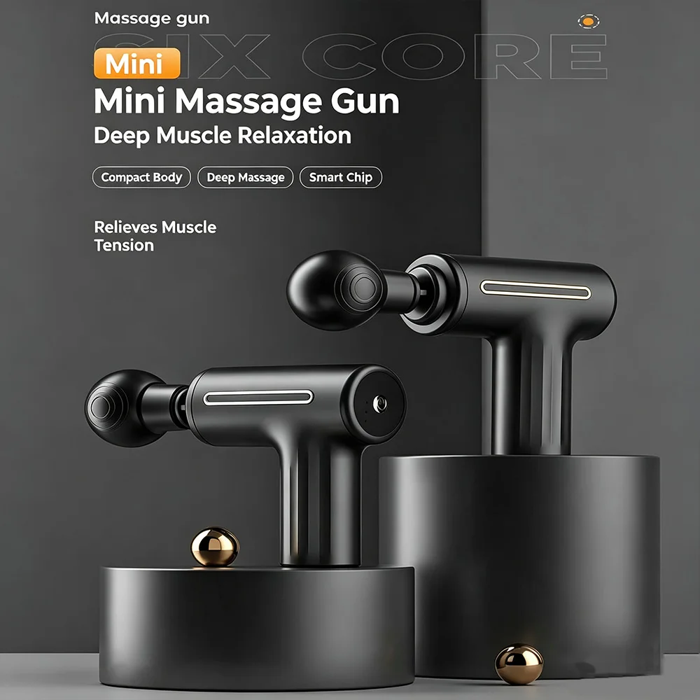 Mini Handheld Massage Gun, 3-Speed Settings, Myofascial Massage Gun, USB Rechargeable, 200 Grams, Portable, Designed for the Gym