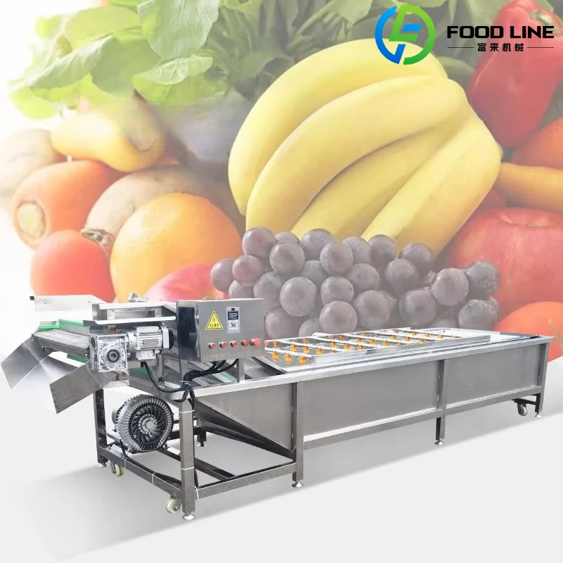 Customized Automatic Multifunctional Fruit Vegetable Processing Line Includes Sorting Cutting Washing Drying Featuring Key Pump
