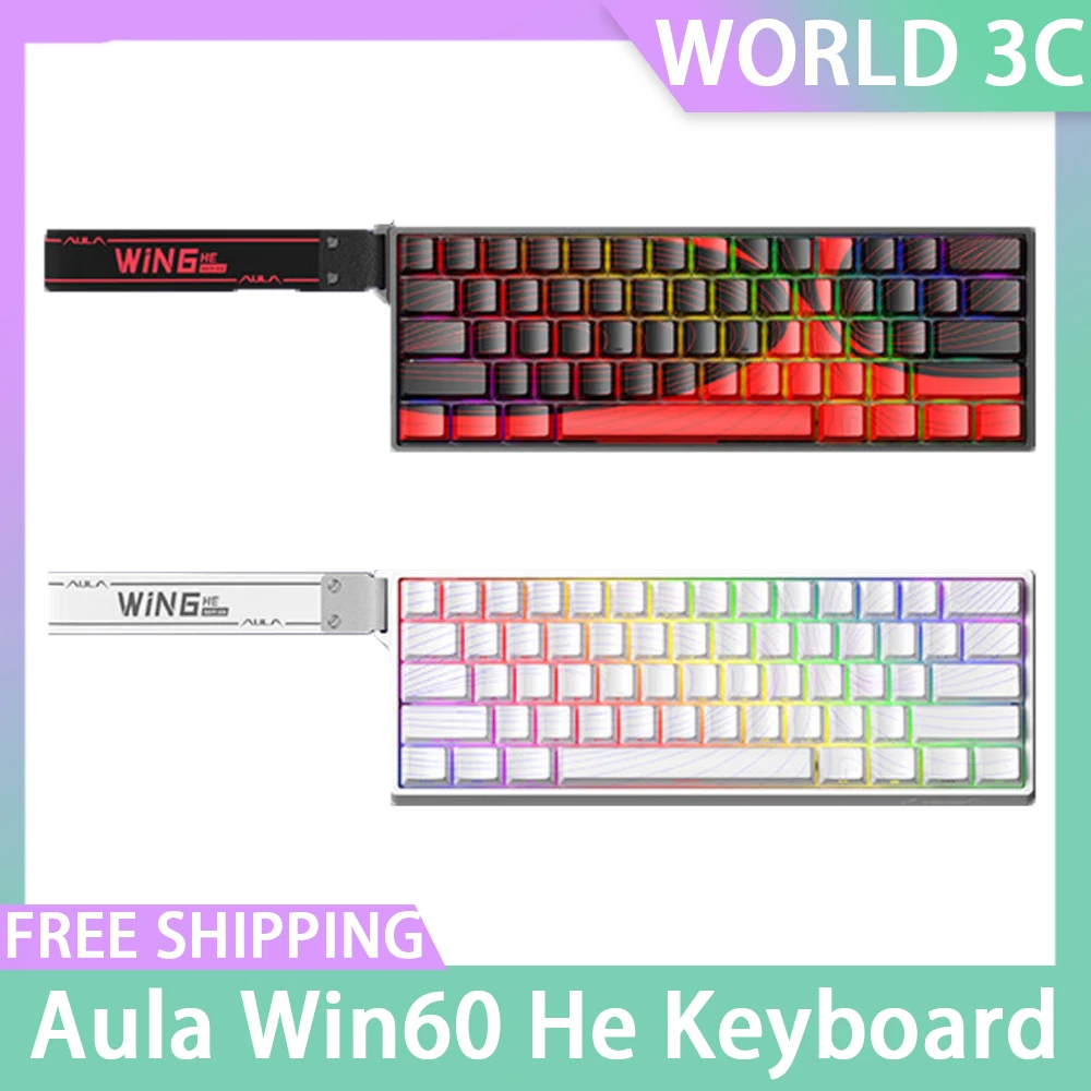 Aula Win60 Win68 He Magnetic Switch Keyboard 8k Wired Custom Rgb Hot Swap Rt Esports Gamer Mechanical Keyboard For Pc Gift