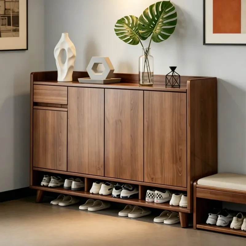 Large Capacity Wall Mounted Shoe Cabinet for Entryway Hallway Storage Multi Layer Shoe Rack Organizer Home Furniture Modern