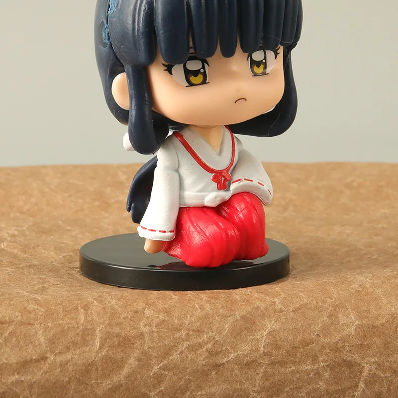 6Pcs New Sitting Inuya Figure Anime Cartoon Higurashi Miroku Sesshomaru Doll Toy Ornament Boy Birthday Gift Christmas Gift view 4