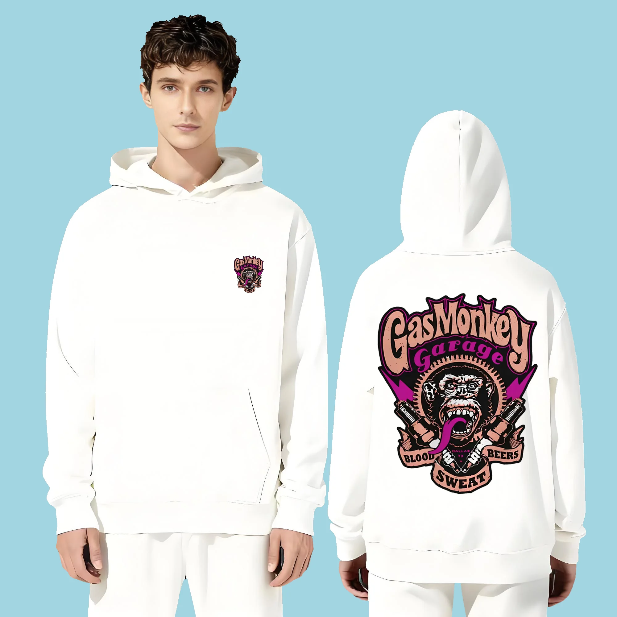 

The latest casual fashion 330-gram heavyweight hoodie for men and women in 2025 featuring trendy letters and animal prints