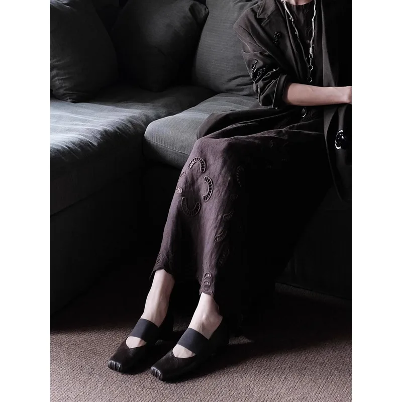 Novo estilo feminino sandálias de salto alto casual cinta elástica lolita mary jane sapatos plataforma de luxo sapato de salto baixo feminino