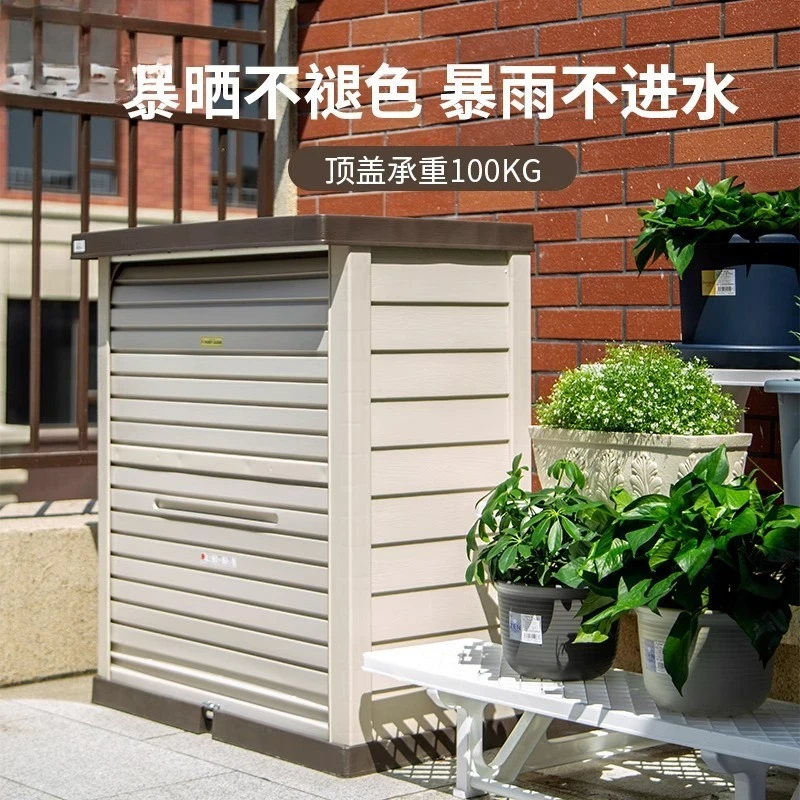 Balcony Storage Cabinet Outdoor Garden Storage Sunscreen Waterproof Outdoor Garden Tools Glove Cabinet