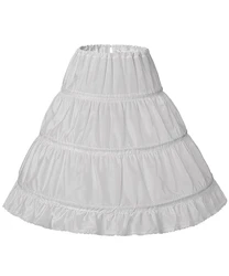 New white petticoat for girls jupon crinoline Cancan slip mariage 3 hoops wedding accessories underskirt petticoat kids