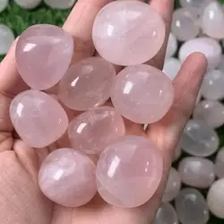 Natural Polished Pink Crystal Tumbled Healing Stones Gravel Stone Energy StoneHome  Decoration Crafts