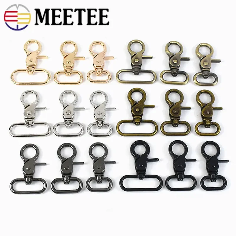 

5/10Pcs 20-50mm Metal Lobster Buckle Bag Strap Swivel Clasp Buckles Dog Collar Keychain Carabiner Trigger Hook DIY Accessories