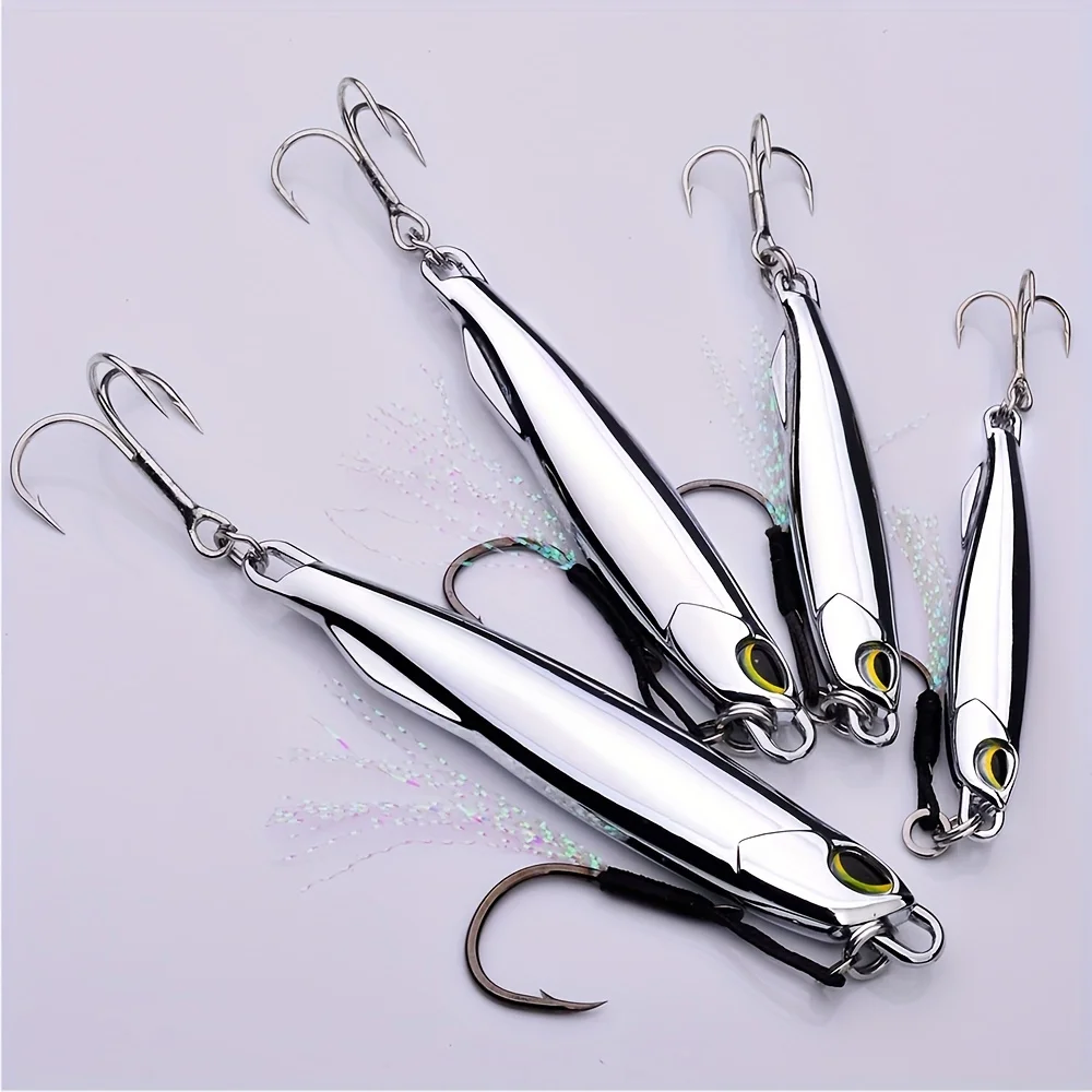 1Pcs 15/20/30/40g Metal Jig Fishing Lure Catch More Bass Trout and Saltwater Fish with Trolling Hard Bait Fishing Lure