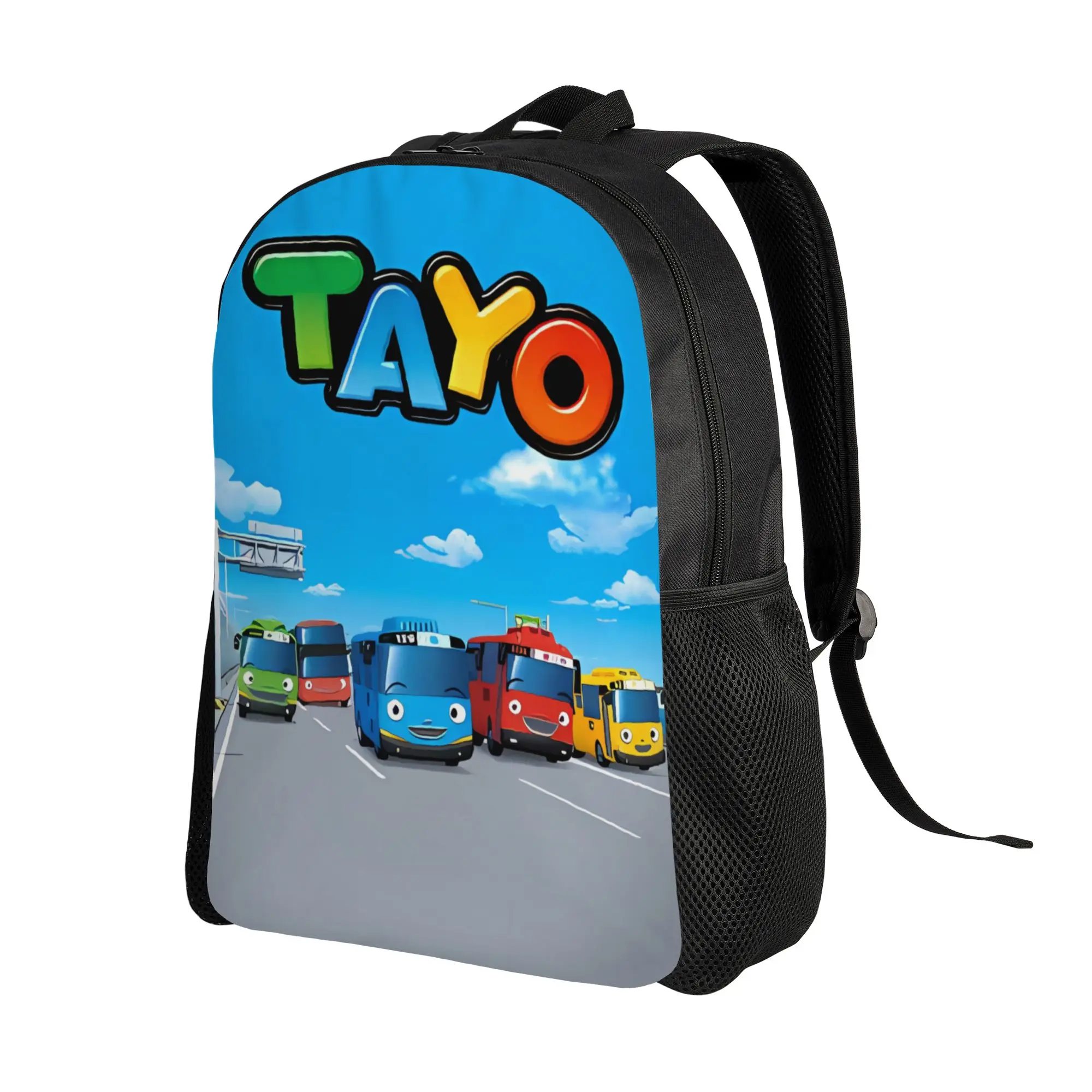 Cartoon Tayo and Little Friends Car Backpack  Workout Backpacks Girl Design Durable School Bags Kawaii Rucksack