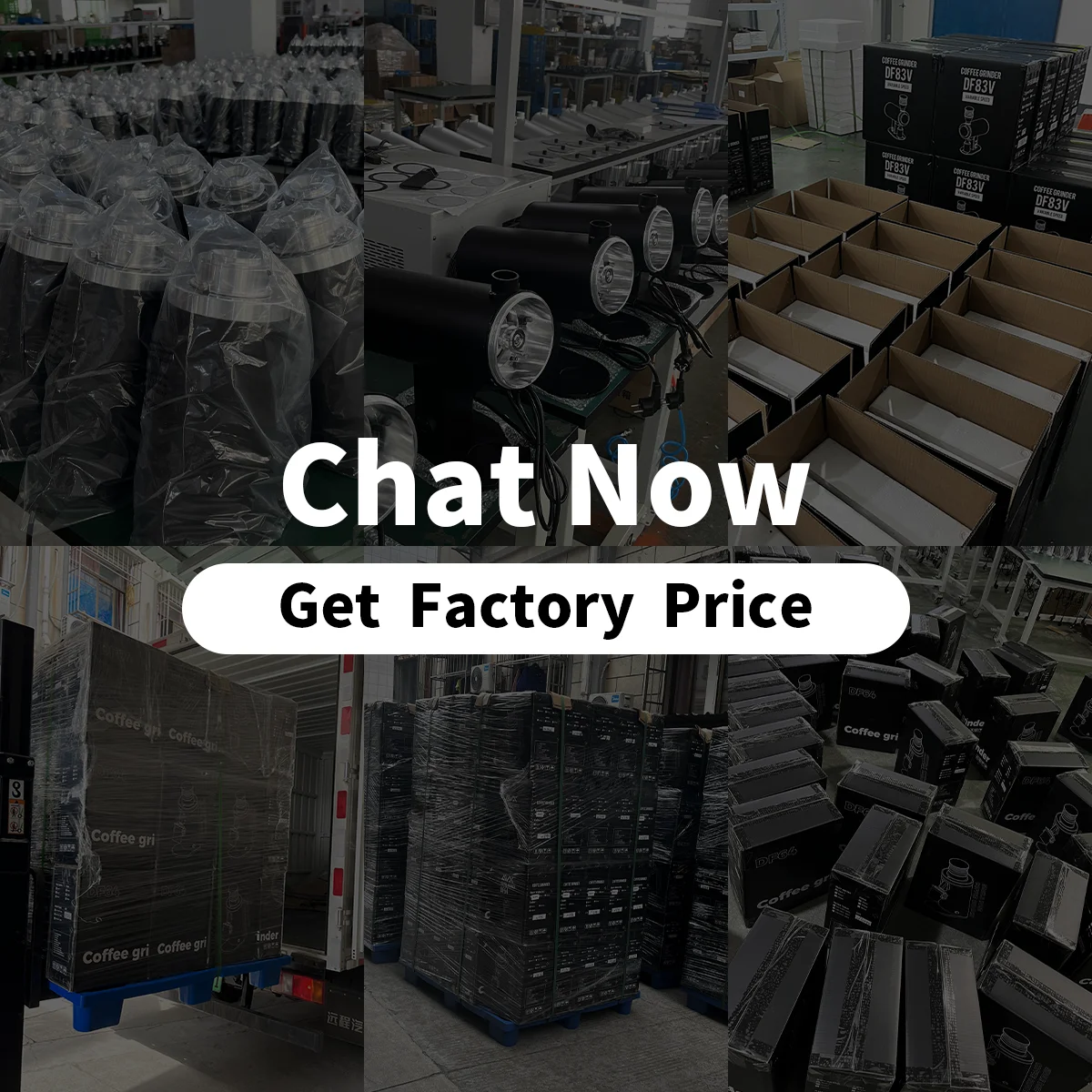 DF54 Commercial Electric Coffee Grinder 110V/220V Stainless Steel Automatic Adjustable Grinding Settings Small Size for Home Use